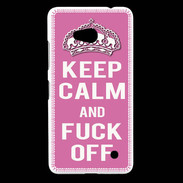 Coque Nokia Lumia 640 LTE Keep Calm Fuck Off Rose