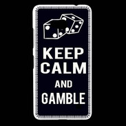 Coque Nokia Lumia 640 LTE Keep Calm Gamble Noir