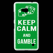 Coque Nokia Lumia 640 LTE Keep Calm Gamble Vert
