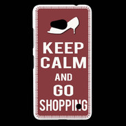 Coque Nokia Lumia 640 LTE Keep Calm Go Shopping Brique