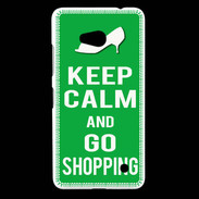 Coque Nokia Lumia 640 LTE Keep Calm Go Shopping Vert