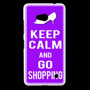 Coque Nokia Lumia 640 LTE Keep Calm Go Shopping Violet