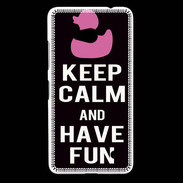 Coque Nokia Lumia 640 LTE Keep Calm Have fun Noir