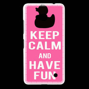Coque Nokia Lumia 640 LTE Keep Calm Have fun Rose