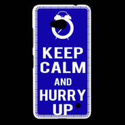 Coque Nokia Lumia 640 LTE Keep Calm Hurry up Bleu