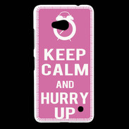 Coque Nokia Lumia 640 LTE Keep Calm Hurry up Rose