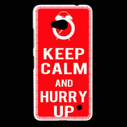 Coque Nokia Lumia 640 LTE Keep Calm Hurry up Rouge