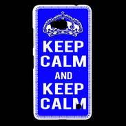 Coque Nokia Lumia 640 LTE Keep Calm Bleu