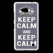 Coque Nokia Lumia 640 LTE Keep Calm Gris