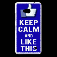 Coque Nokia Lumia 640 LTE Keep Calm Like This Bleu