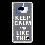 Coque Nokia Lumia 640 LTE Keep Calm Like This Gris