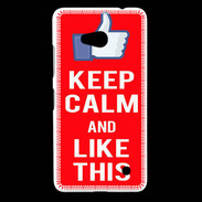 Coque Nokia Lumia 640 LTE Keep Calm Like This Rouge