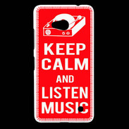 Coque Nokia Lumia 640 LTE Keep Calm Listen music Rouge