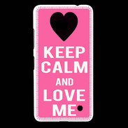 Coque Nokia Lumia 640 LTE Keep Calm Love me Rose