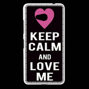 Coque Nokia Lumia 640 LTE Keep Calm Love Noir