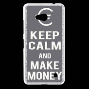 Coque Nokia Lumia 640 LTE Keep Calm Make money Gris