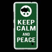 Coque Nokia Lumia 640 LTE Keep Calm Peace Vert