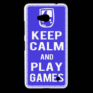 Coque Nokia Lumia 640 LTE Keep Calm Play games Bleu