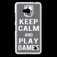 Coque Nokia Lumia 640 LTE Keep Calm Play games Gris