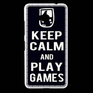 Coque Nokia Lumia 640 LTE Keep Calm Play games Noir