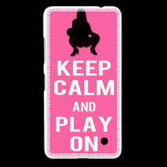 Coque Nokia Lumia 640 LTE Keep Calm Play on Rose