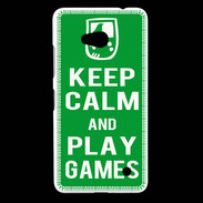 Coque Nokia Lumia 640 LTE Keep Calm Play games Vert