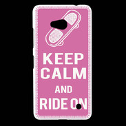 Coque Nokia Lumia 640 LTE Keep Calm Ride on Rose