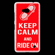 Coque Nokia Lumia 640 LTE Keep Calm Ride on Rouge