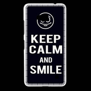 Coque Nokia Lumia 640 LTE Keep Calm Smile Noir