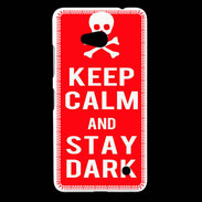 Coque Nokia Lumia 640 LTE Keep Calm Stay dark Rouge