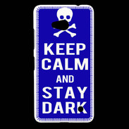 Coque Nokia Lumia 640 LTE Keep Calm Stay dark Bleu
