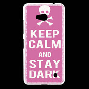 Coque Nokia Lumia 640 LTE Keep Calm Stay dark Rose