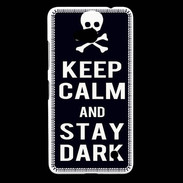 Coque Nokia Lumia 640 LTE Keep Calm Stay dark Noir