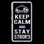 Coque Nokia Lumia 640 LTE Keep Calm Stay strong Noir