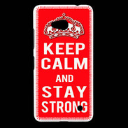 Coque Nokia Lumia 640 LTE Keep Calm Stay Strong Rouge