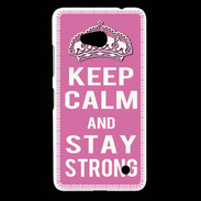 Coque Nokia Lumia 640 LTE Keep Calm Stay strong Rose