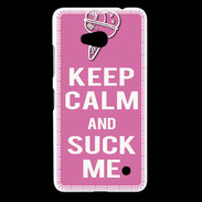 Coque Nokia Lumia 640 LTE Keep Calm Suck me Rose
