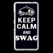 Coque Nokia Lumia 640 LTE Keep Calm Swag Noir