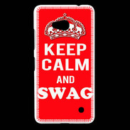 Coque Nokia Lumia 640 LTE Keep Calm Swag Rouge