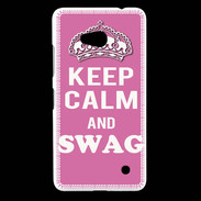 Coque Nokia Lumia 640 LTE Keep Calm Swag Rose