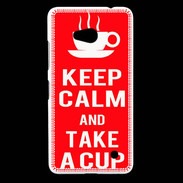 Coque Nokia Lumia 640 LTE Keep Calm Take a cup Rouge