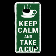 Coque Nokia Lumia 640 LTE Keep Calm Take a cup Vert