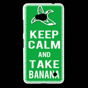Coque Nokia Lumia 640 LTE Keep Calm Take Banana Vert