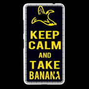 Coque Nokia Lumia 640 LTE Keep Calm Take Banana Noir