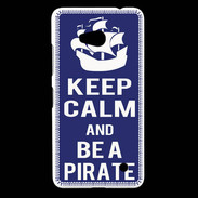 Coque Nokia Lumia 640 LTE Keep Calm Be a Pirate Bleu