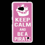 Coque Nokia Lumia 640 LTE Keep Calm Be a Pirate Rose