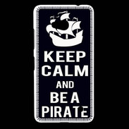Coque Nokia Lumia 640 LTE Keep Calm Be a Pirate Noir