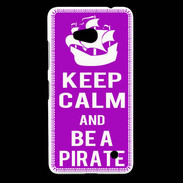 Coque Nokia Lumia 640 LTE Keep Calm Be a Pirate Violet