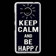 Coque Nokia Lumia 640 LTE Keep Calm Be Happy Noir