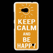 Coque Nokia Lumia 640 LTE Keep Calm Be Happy Orange